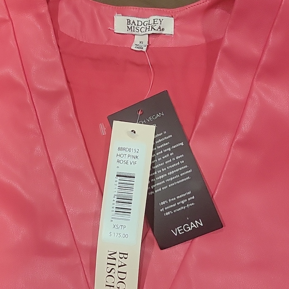 Badgley Mishka Vegan Leather Oversized Dress Large NWT